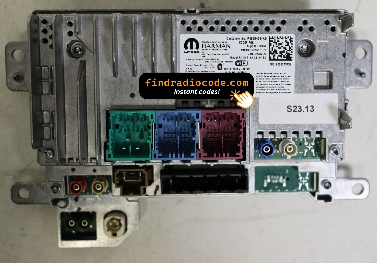 Chrysler R1 INT NA R1LOW T0071
 radio unlock 4 digit code online for this radio